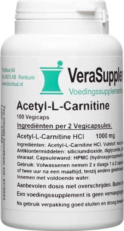 VeraSupplements - Acetyl L Carnitine - Capsules - 60 Stuks