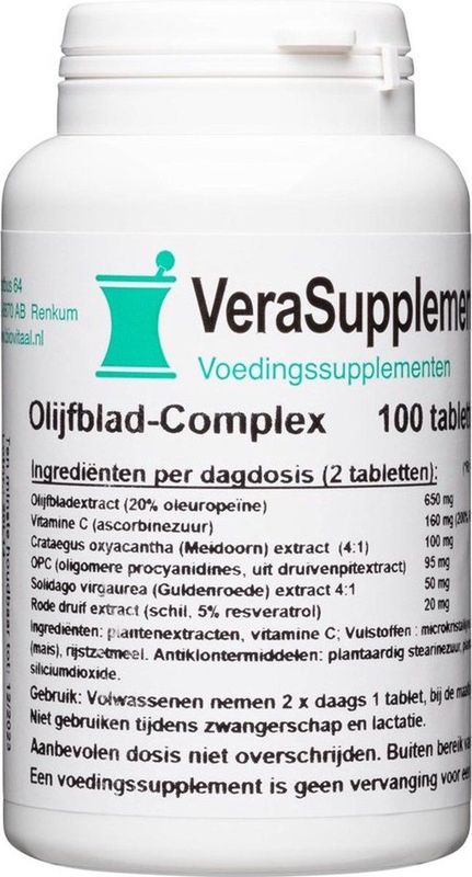 Verasupplements olijfblad complex tabletten 100TB