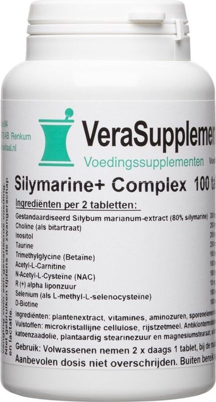 Verasupplements silymarine+ complex tabletten 100TB