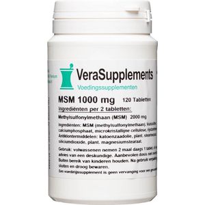 VeraSupplements - MSM - Tabletten - 1000 mg - 120 Stuks
