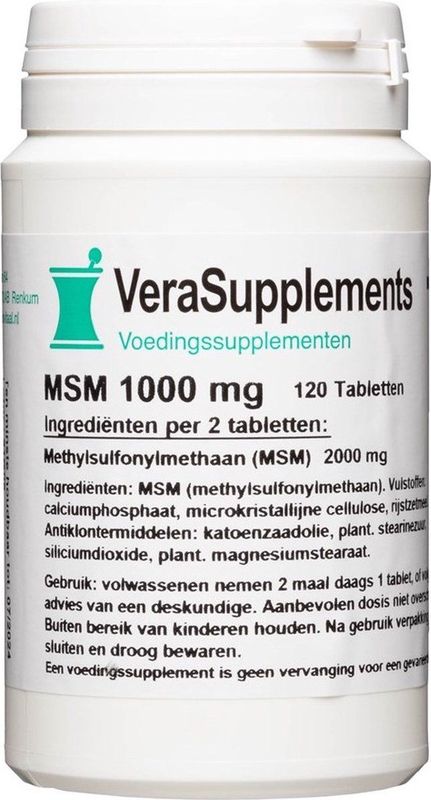 VeraSupplements - MSM - Tabletten - 1000 mg - 120 Stuks