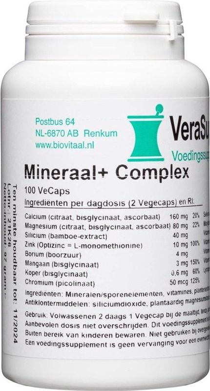 Verasupplements mineraal+ complex capsules 100CP