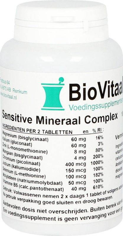 Verasupplements sensitive mineraal complex tabletten 100TB