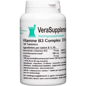 Verasupplements vitamine b3 complex 375 mg tabletten 100TB