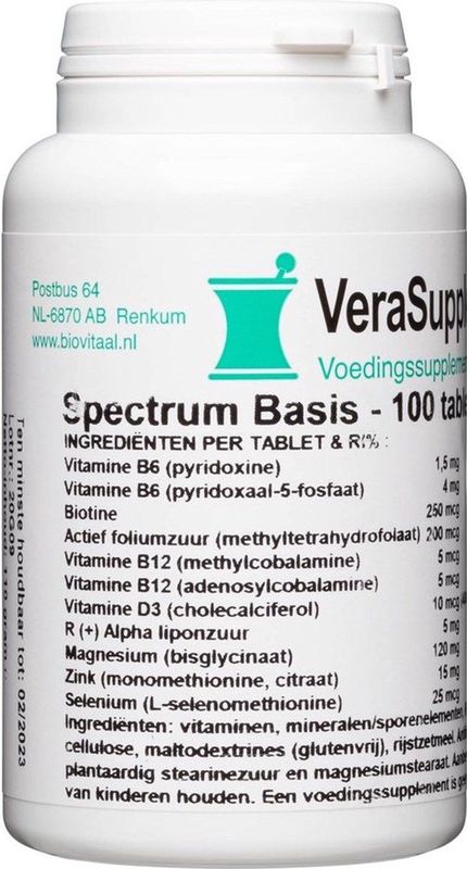 Verasupplements spectrum basis tabletten 100TB
