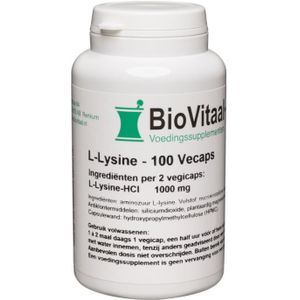 VeraSupplements L-lysine 500mg 100 capsules