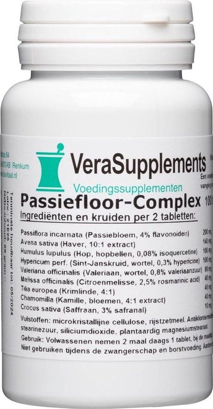 Verasupplements passiefloor-complex tabletten 100TB