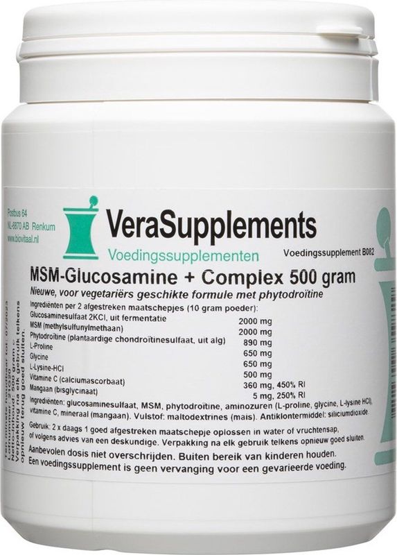 Verasupplements msm-glucosamine+ complex poeder 500GR