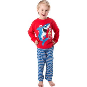 Amantes - Pyjama Jongens - Rood - Dierenprint - 100% Katoen
