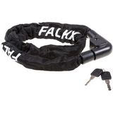 Falkx Steel-O Chain Kettingslot 120 CM - Nylon Hoes -  Staal - Zwart - Slot