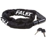 Falkx Steel-O Chain Kettingslot 120 CM - Nylon Hoes -  Staal - Zwart - Slot