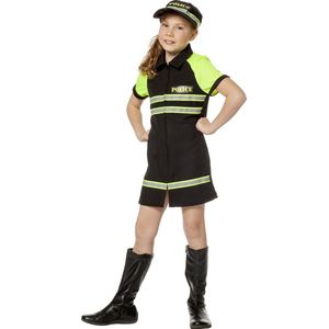 Politie Jurk Zwart Geel Meisje