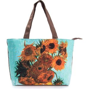 Robin Ruth Shopper Tas Small 38x25cm Van Gogh - Vaas met 12 Zonnebloemen