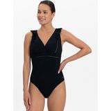 Beachlife - Black Embroidery Ruches - Badpak - Dames