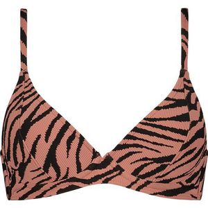 Beachlife - Rose Zebra - Beugelbikinitop - Dames - V-hals - Lichte Padding