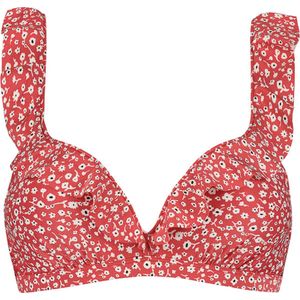 Beachlife - Ditsy Flower Ruffle Bikinitop - Ditsy Flower - Voorgevormde Cups