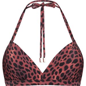Beachlife Voorgevormde Halter Bikinitop Bruin/Zwart
