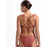 Beachlife Voorgevormde Beugel Bikinitop met Ruches Bruin