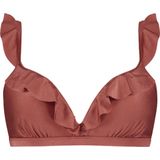 Beachlife Voorgevormde Beugel Bikinitop met Ruches Bruin