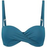 Beachlife - Bandeau Bikinitop - Groen - Voorgevormd met Lurex