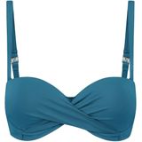 Beachlife - Bandeau Bikinitop - Groen - Voorgevormd met Lurex