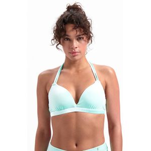 Beachlife - Voorgevormde Halterbikinitop - Lichtblauw