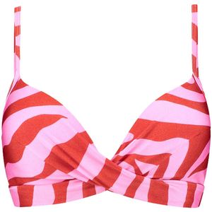 Beachlife padded wired bikini top in de kleur roze.