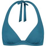 Beachlife voorgevormde halter bikinitop petrol