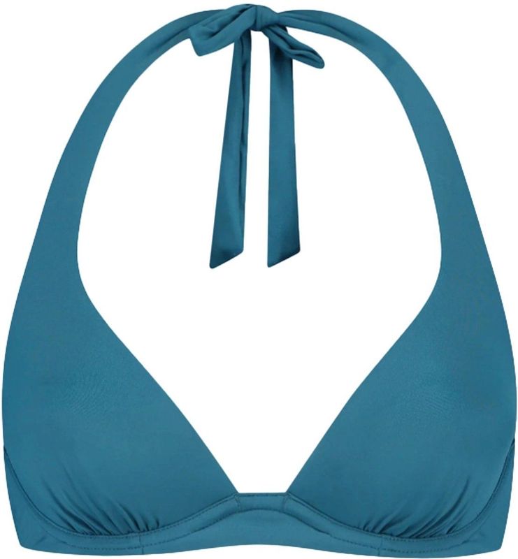 Beachlife voorgevormde halter bikinitop petrol
