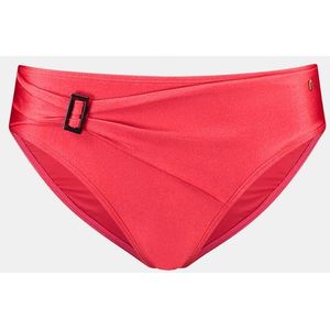 Beachlife mid waist bikini bottom in de kleur rood.