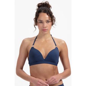 Beachlife - Voorgevormde Halterbikinitop - Donkerblauw
