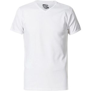 Petrol Industries - T-shirt - Heren - Wit - Katoen - Body-v-k-box