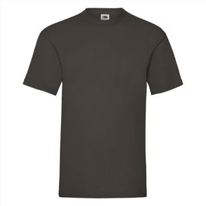 Fruit of the Loom - 5 stuks Valueweight T-shirts Ronde Hals - Chocolate - S
