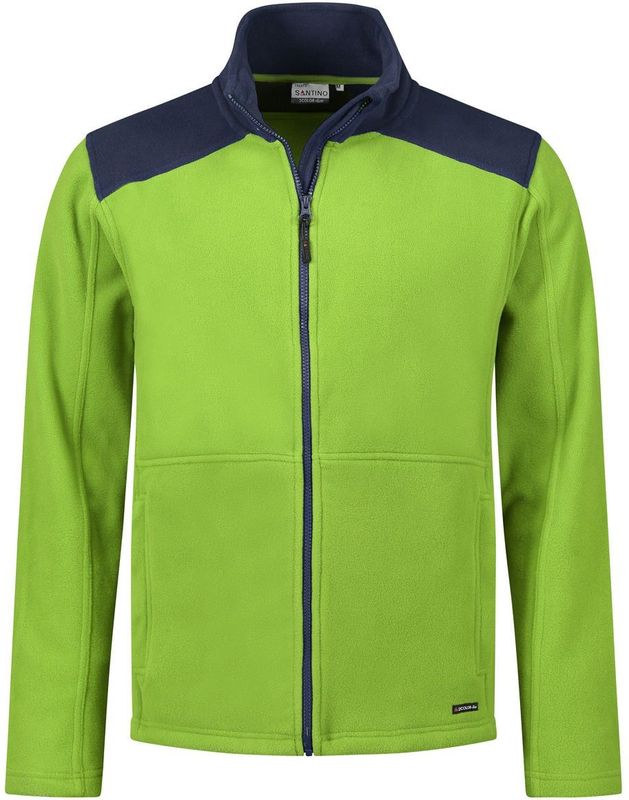 Santino Trento Fleecejack Lime / Real Navy maat S