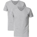 Petrol Industries - Heren 2-pack Basic T-shirts V-Hals - Grijs