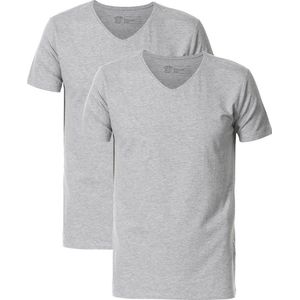 Petrol Industries - Heren 2-pack Basic T-shirts V-Hals - Grijs