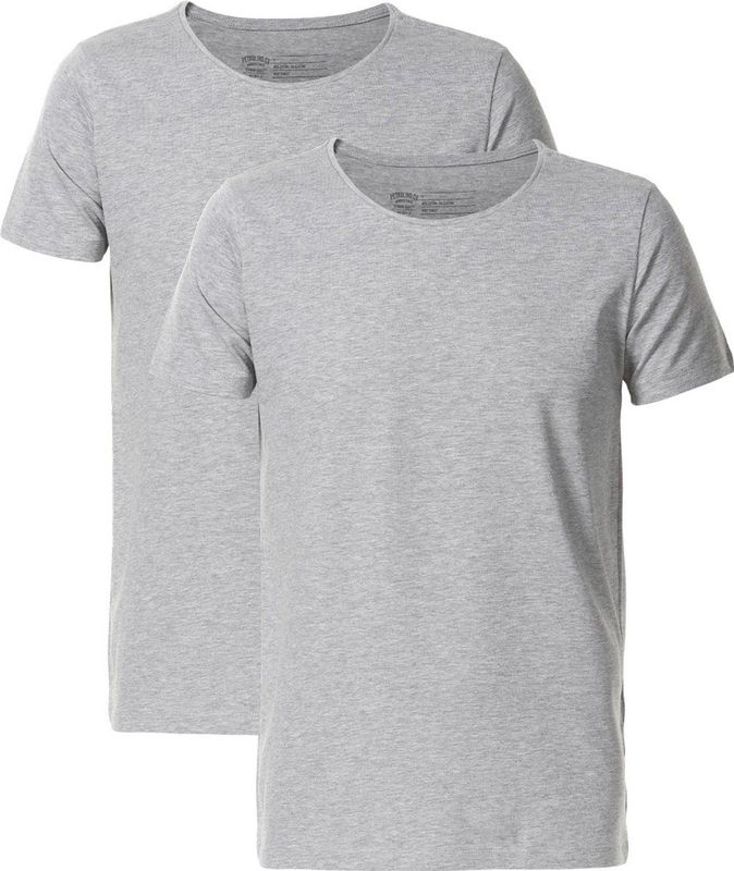 Basic T-Shirts - Zwart - Katoen/Elastaan - 2-Pack