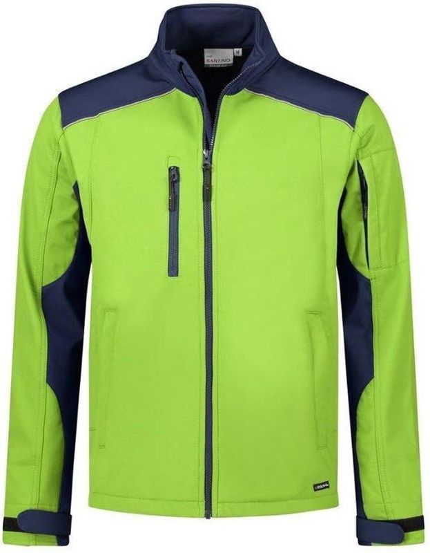 Santino Tour Softshell Jack Lime / Real Navy maat S