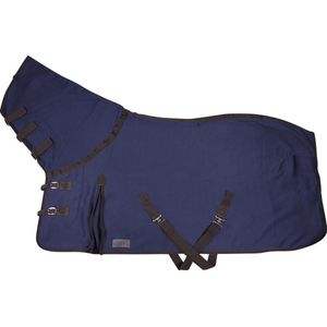 Qhp Zweetdeken Quick Dry Met Hals Donkerblauw - 105/145