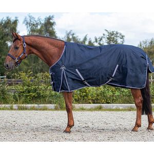 Qhp Deken Qhp Turnout Luxe Fleece Donkerblauw