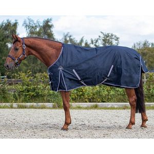 QHP Regendeken Turnout Luxe met fleece - maat 75/105 - Navy