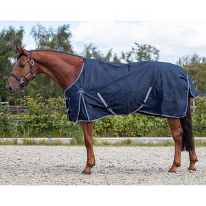 QHP Regendeken Turnout Luxe met fleece - maat 90/125 - Navy