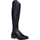 QHP - Calgary - Thermo Winterrijlaars - Black - Leer - Met Rits en Elastische Inzet