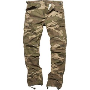 Vintage Industries - M65 Heavy Satin Pants - Woodland - Outdoorbroek - Heren
