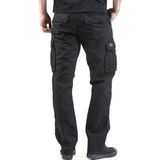 Combatbroek - Afgewassen - Katoen - Lage Pasvorm - Veel Zakken