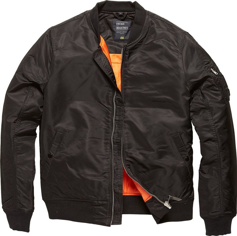 Bomberjack - Waterafstotend - Zwart - 100% Nylon