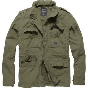 Vintage Industries - Cranford - Tussenjas - Olijf Sage - Lichtgewicht M-65 Stijl