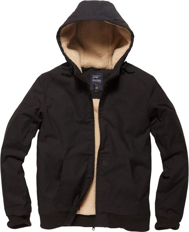 Vintage Industries - Datton Jacket - Winterjacke - Zwart - Robuust Materiaal