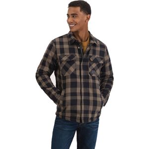 Vintage Industries Craft Heavyweight Sherpa Beige Check Jas Heren