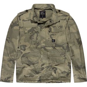 Vintage Industries Cranford Camo, textieljas, Olijf/Beige/Licht Olijf, S
